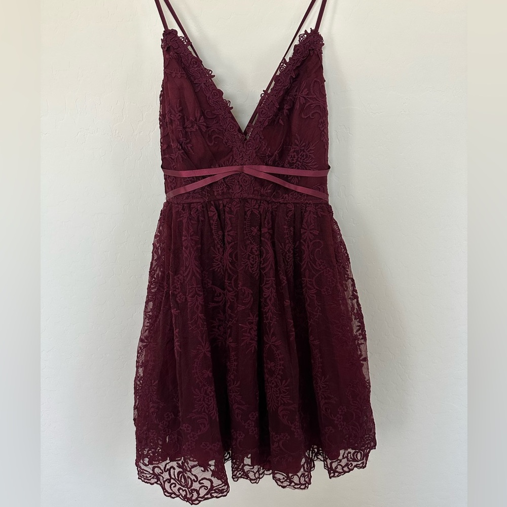 Brand new Maniju Lace Burgundy dress